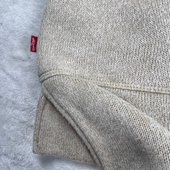 Levi’s Hooded Sweatshirt men’s size Large beige American Flag Logo graphic - Picture 7 of 8